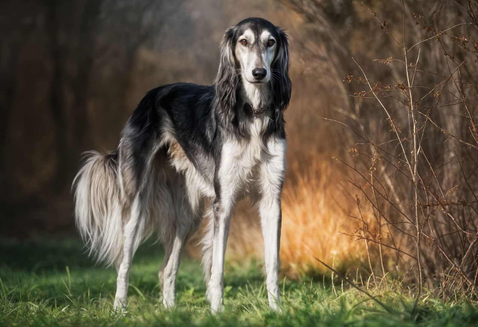 Elegant Saluki Dog Portrait in Natural Light