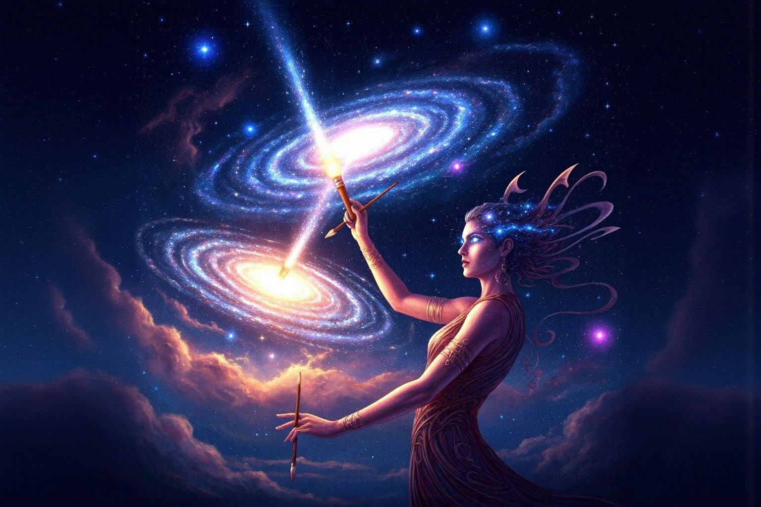 Celestial Artist Paints Galaxies Across Night Sky