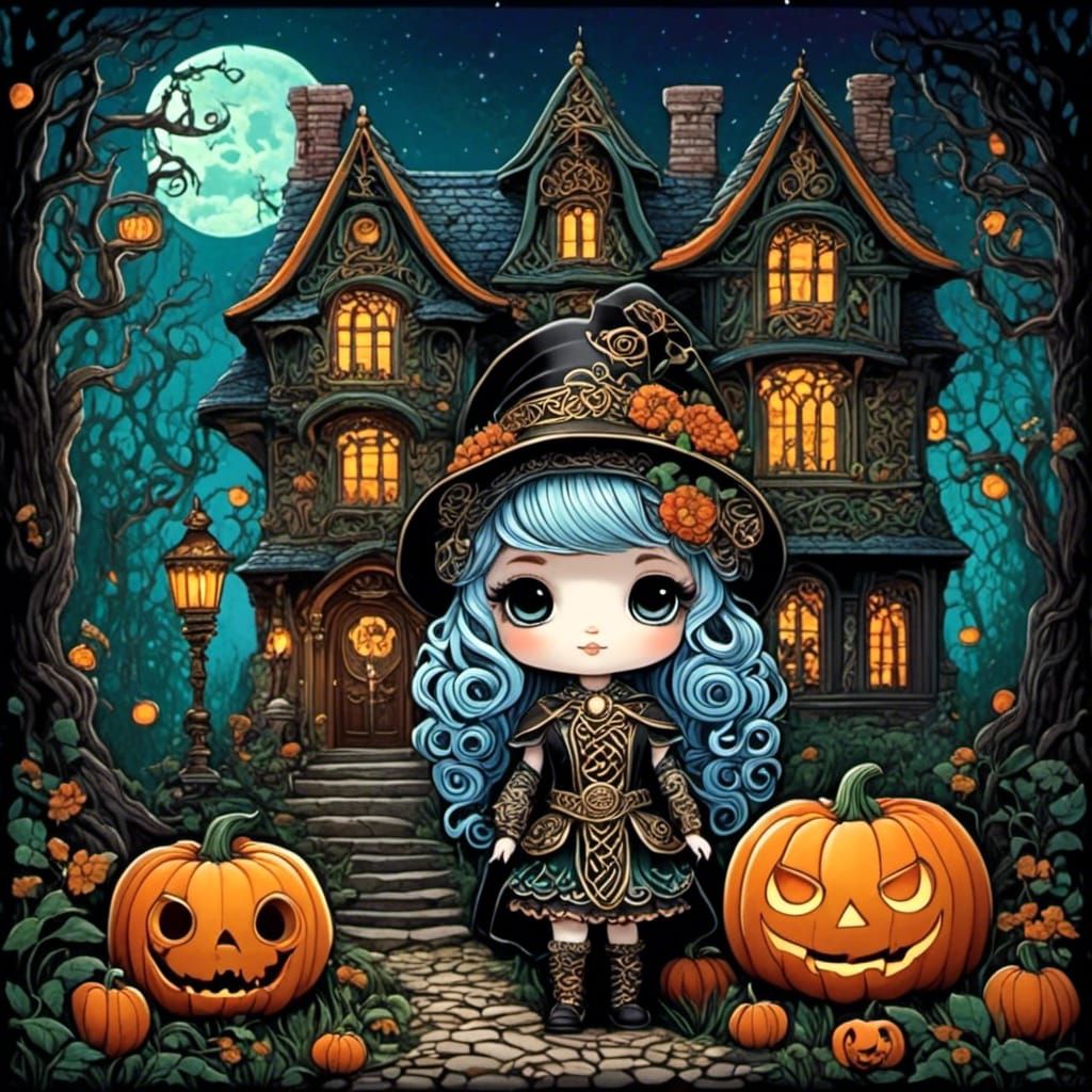 Chibi Puca Mosaic at Haunted Celtic Mansion