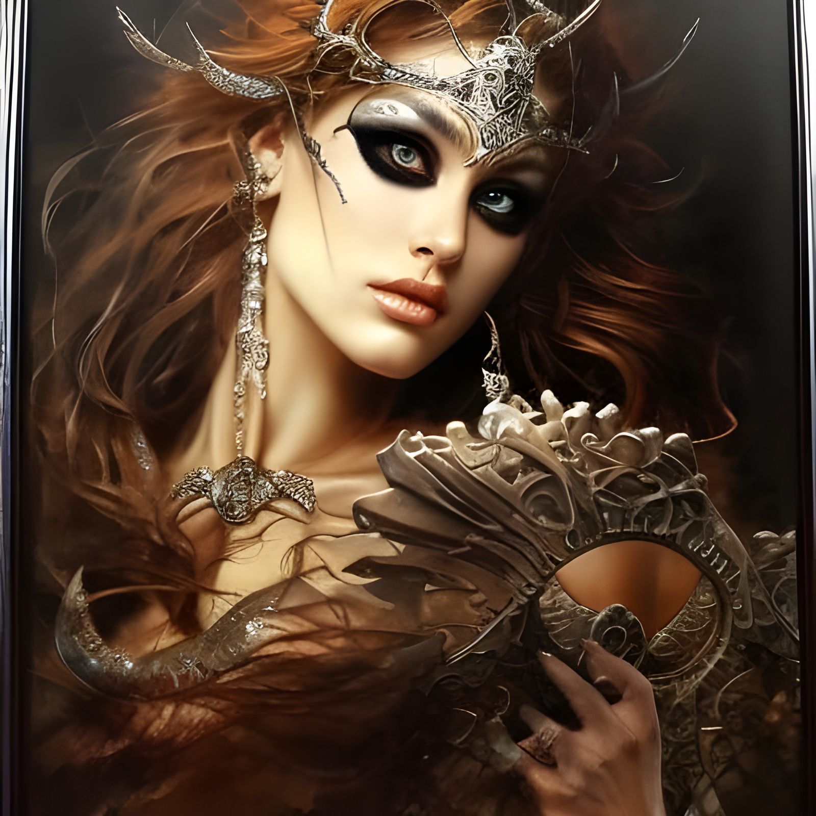 Gorgeous Trickster Goddess Casting Magic Spell