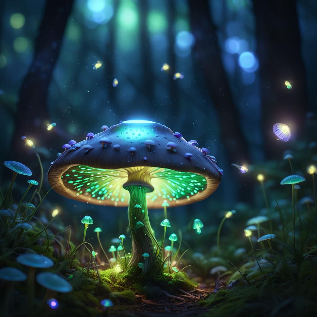 Whimsical Mushroom Lamp Radiates Ethereal Glow