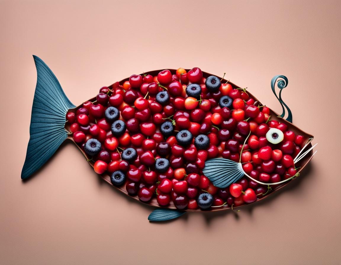 Cherry Fish Still Life
