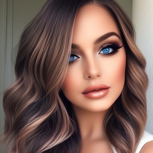 Classic 1940s Pinup Girl Portrait with Detailed Hair