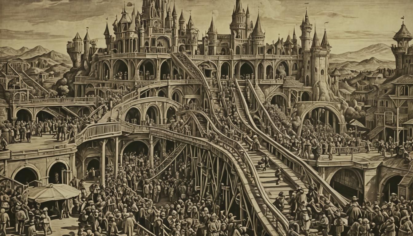 Sci-Fi Amusement Park in Renaissance Style