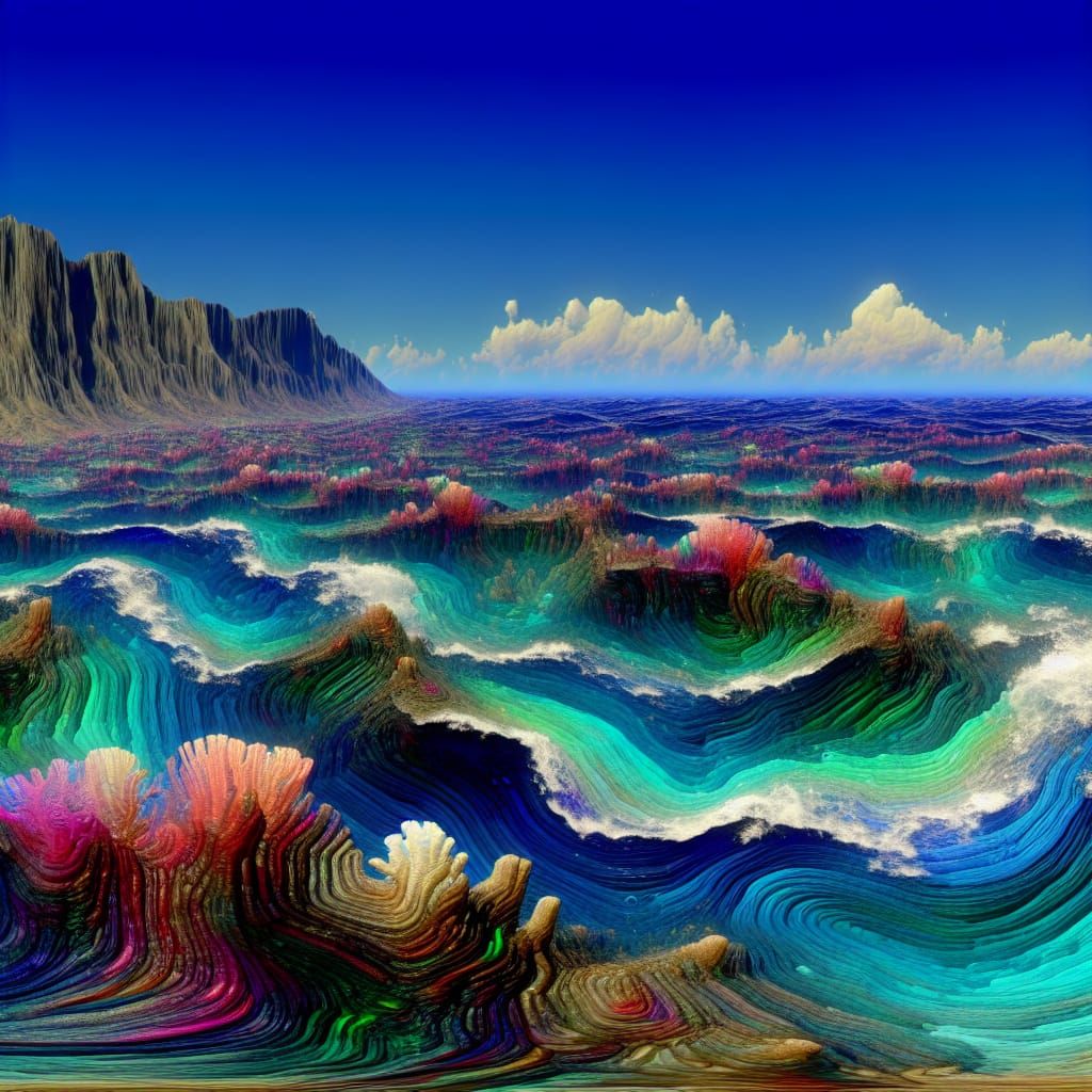 Fantastical Great Barrier Reef Underwater Matte Painting