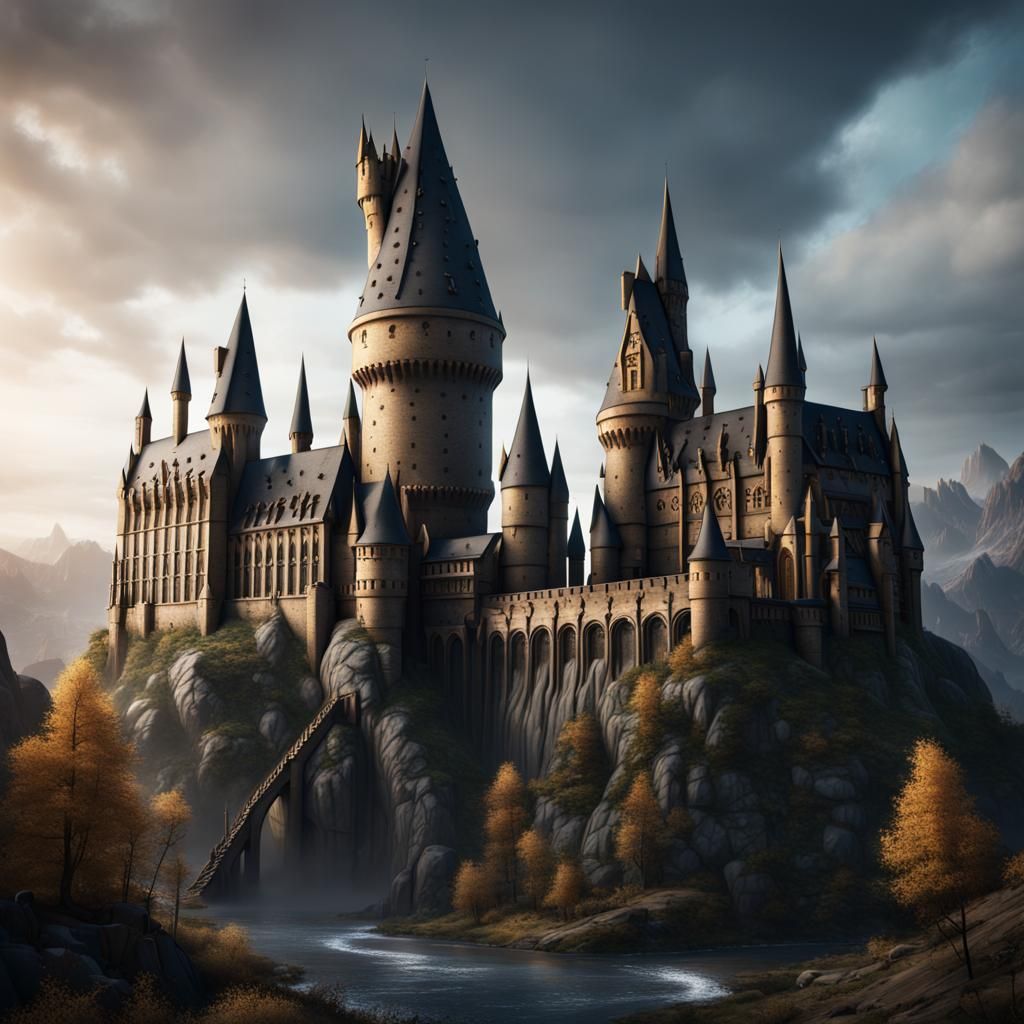 Hogwarts Castle Minions in Detailed Matte Painting