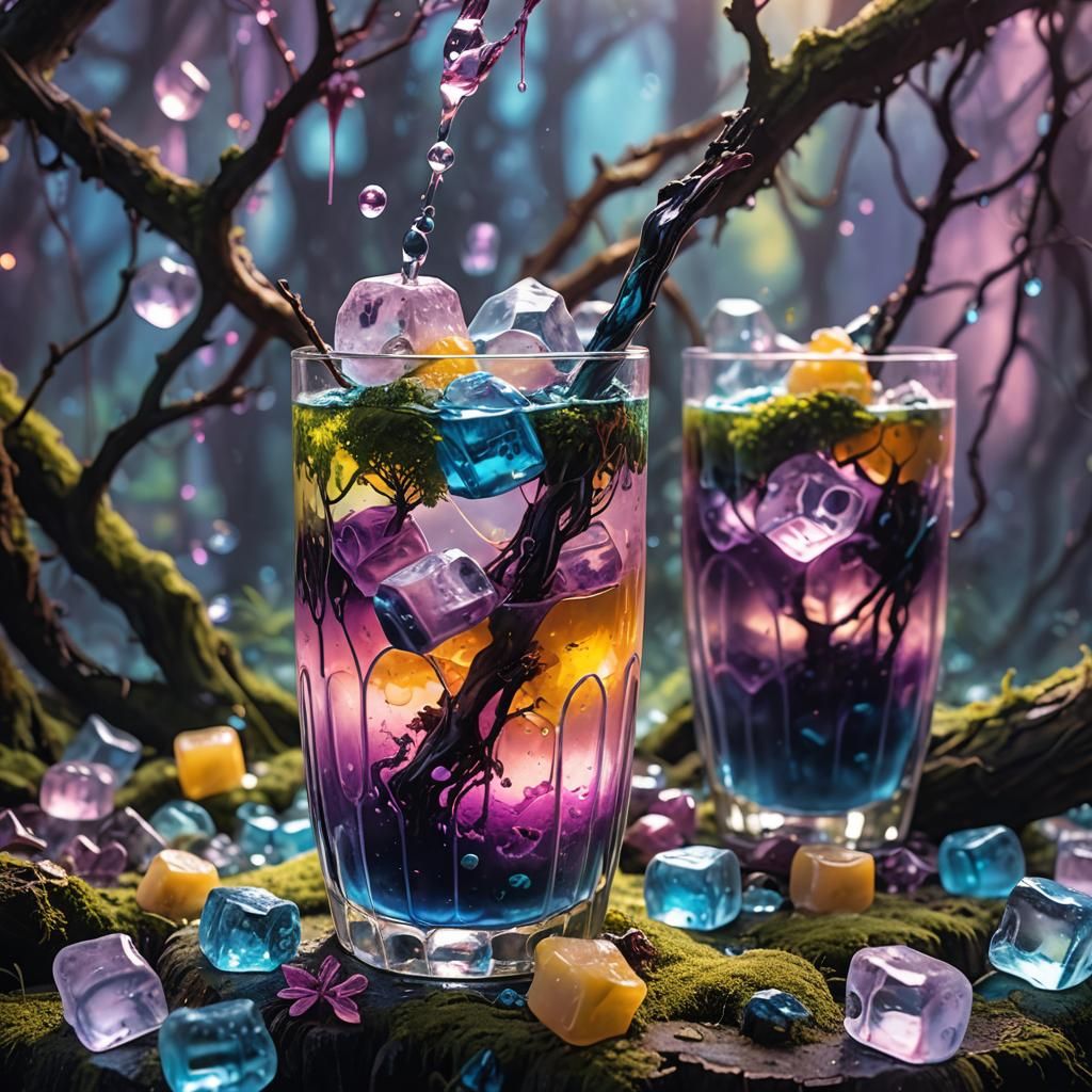 Fantasy Boba Drink Splash Art in Unreal Engine