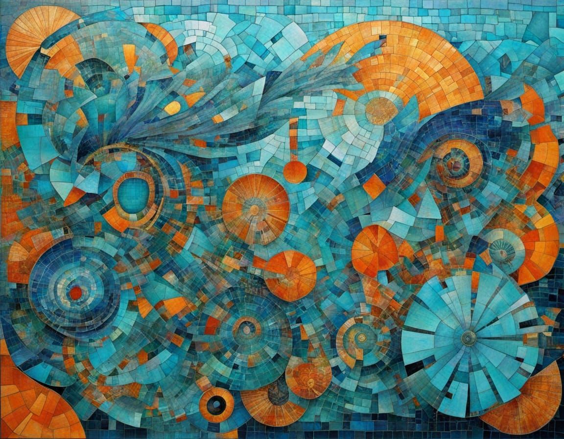 Surreal Abstract Tropical Landscape in Aetherpunk Style