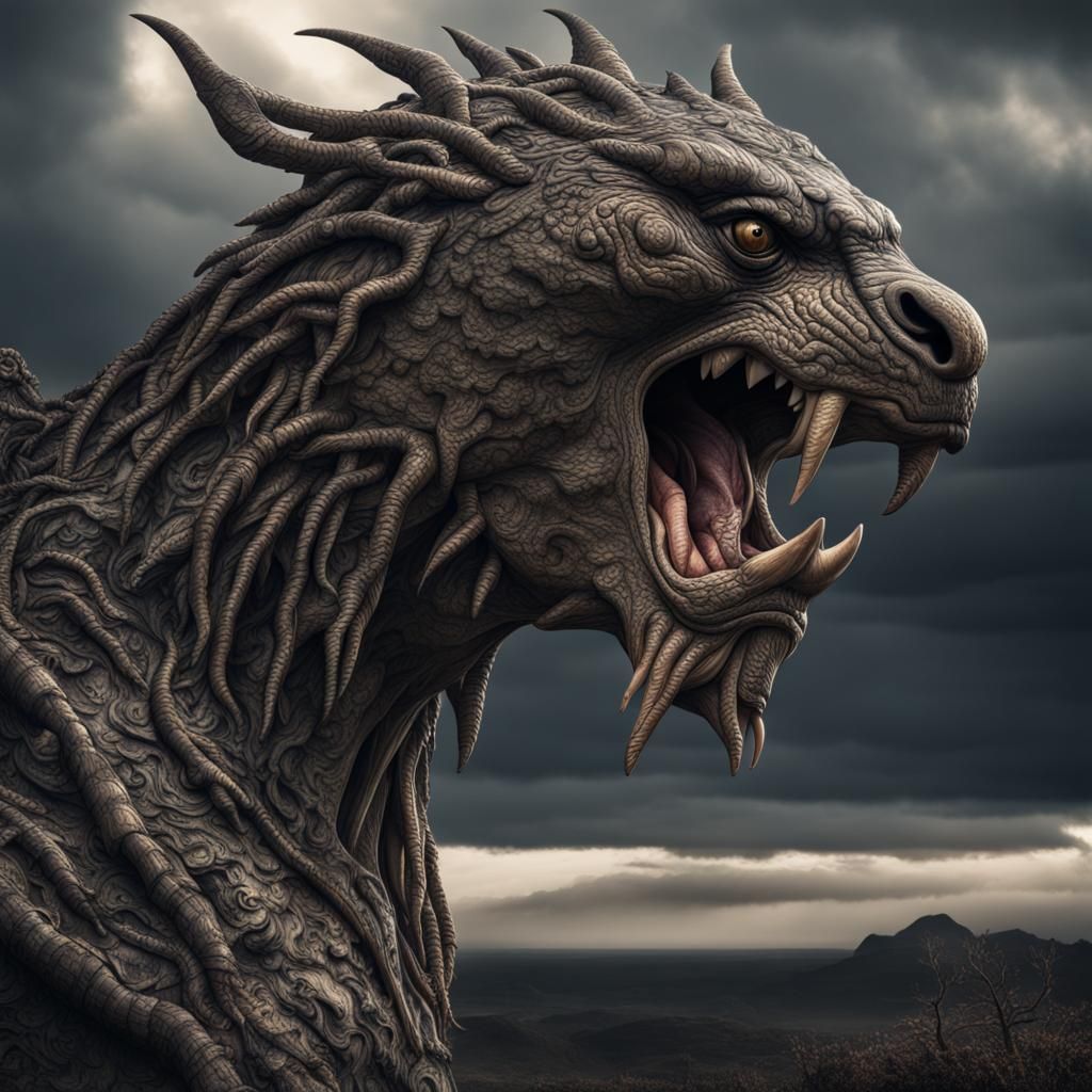 Hyperrealistic Giant with Intricate Details in HDR