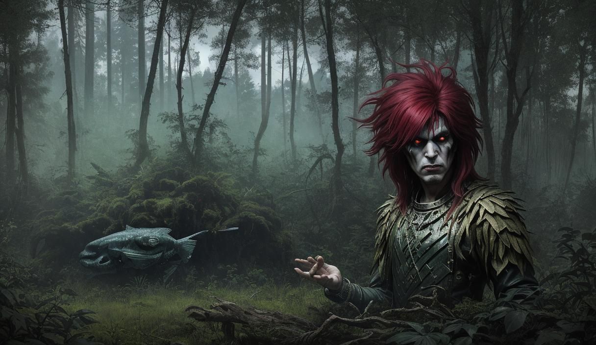 Glam Rockers Trapped in Fishbowl, Sinister Art