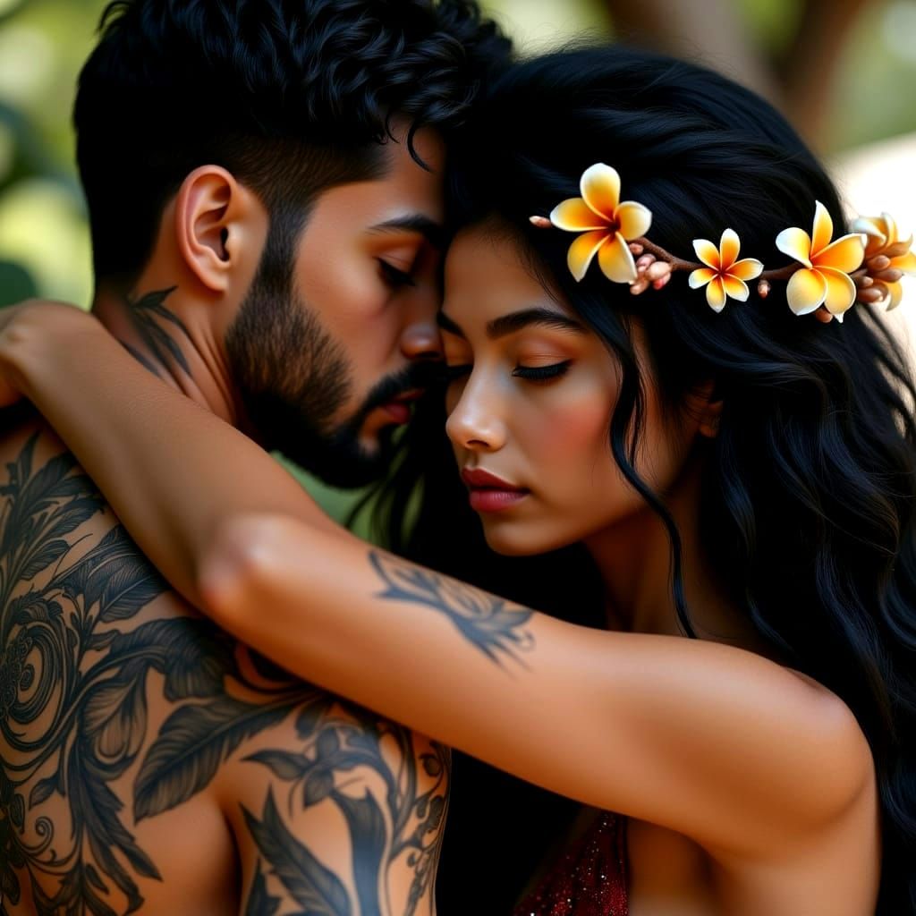 Tender Polynesian Goddess in Whispers of Love