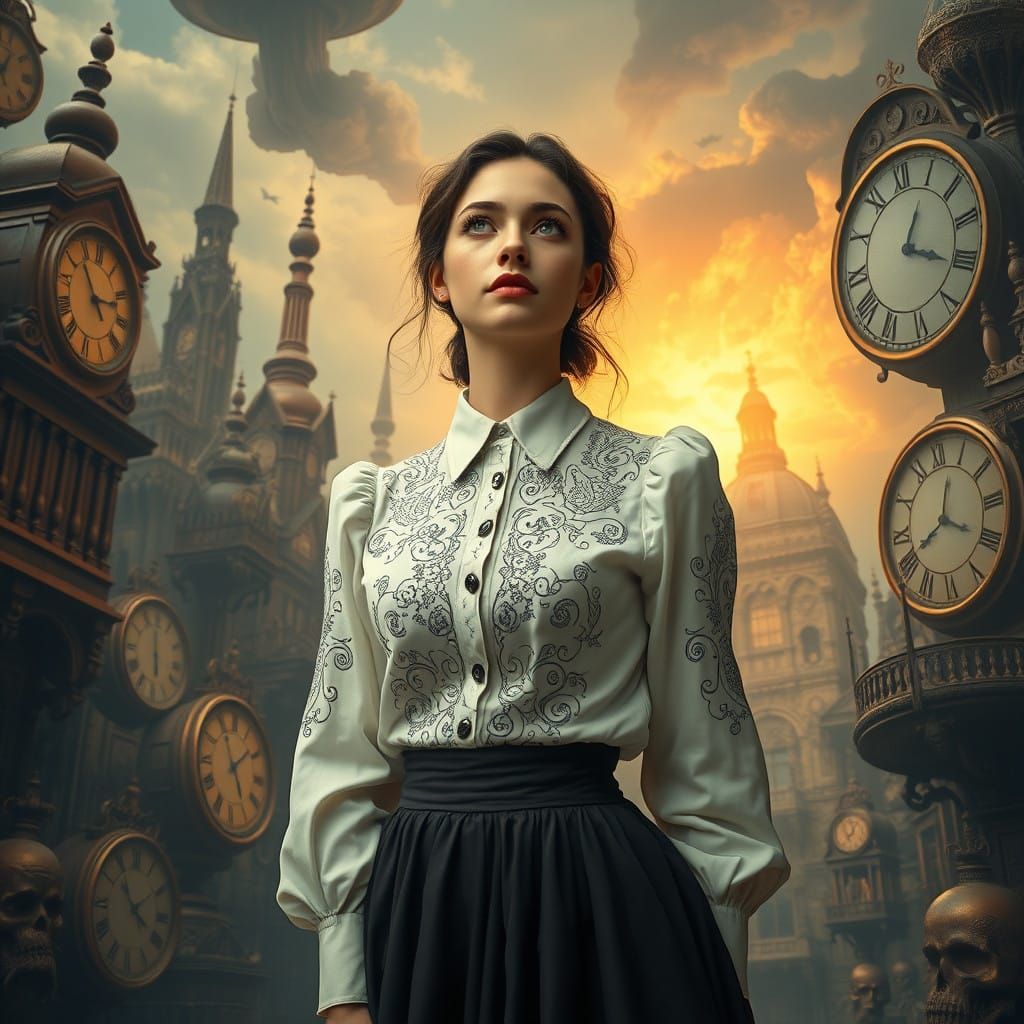 Ethereal Enigma in Surreal Landscape