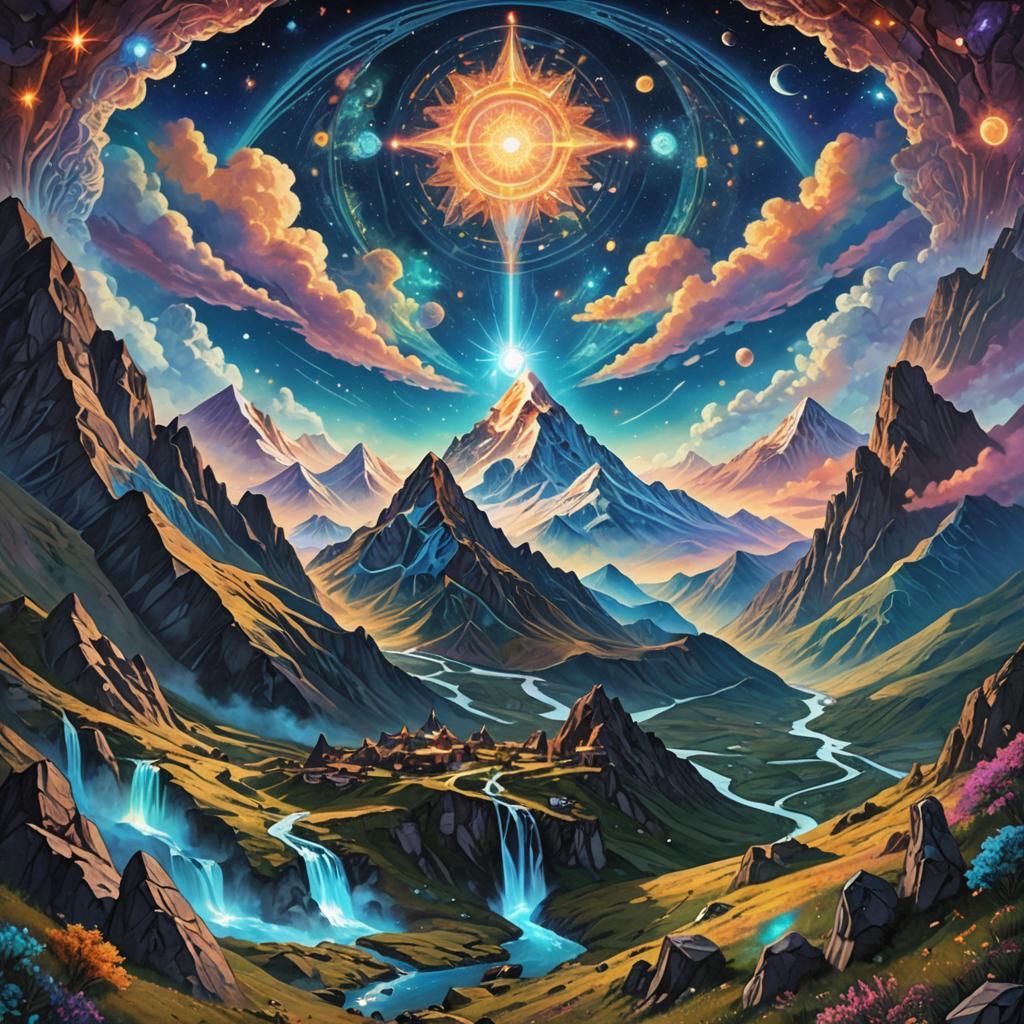 Kubachi People in Dagestan: Holographic Astral Illustration