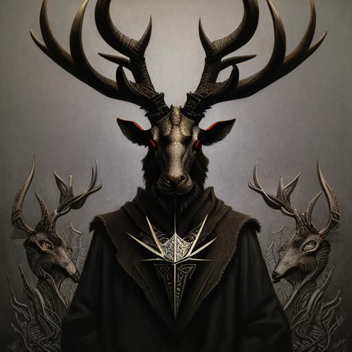 Surreal Jackalope Inspired by Abstract Cubism