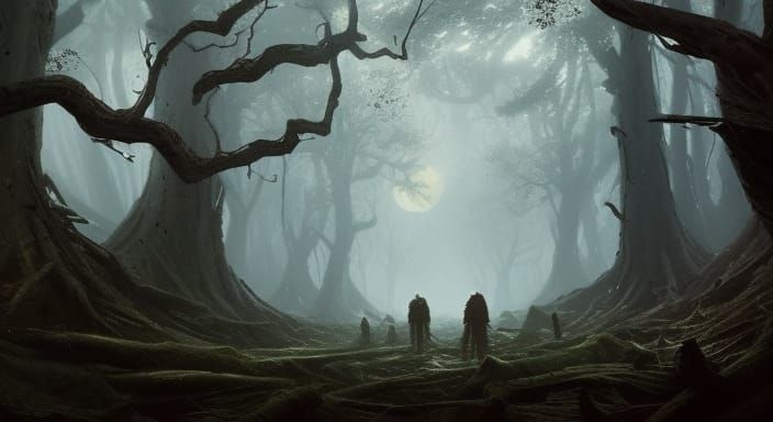 Dark Fantasy Forest Concept Art in 8K