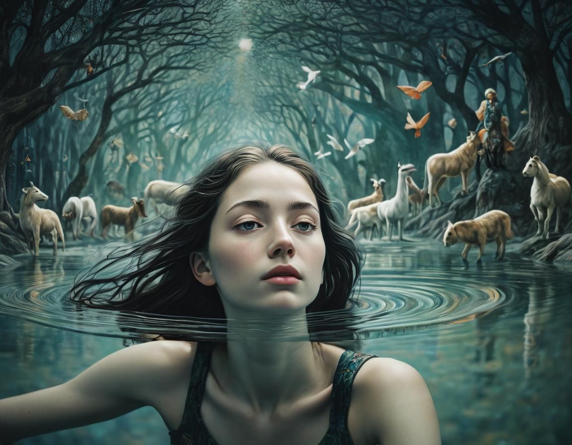 Woman's Quest for Peace: Medieval Monoprint