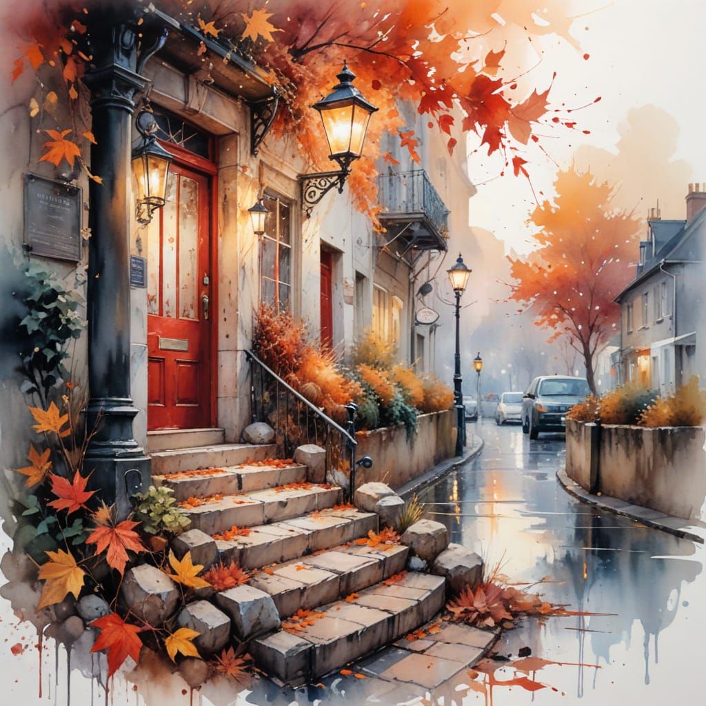 Whispers of Autumn: A Nostalgic Portrait of a Quiet Town