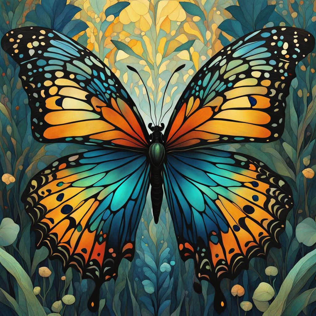 Extravagant Butterfly Art Inspired by Dillon and Ofili