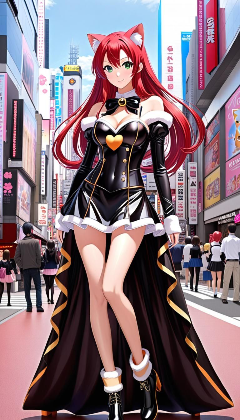 Anime Cat-girl in Akihabara
