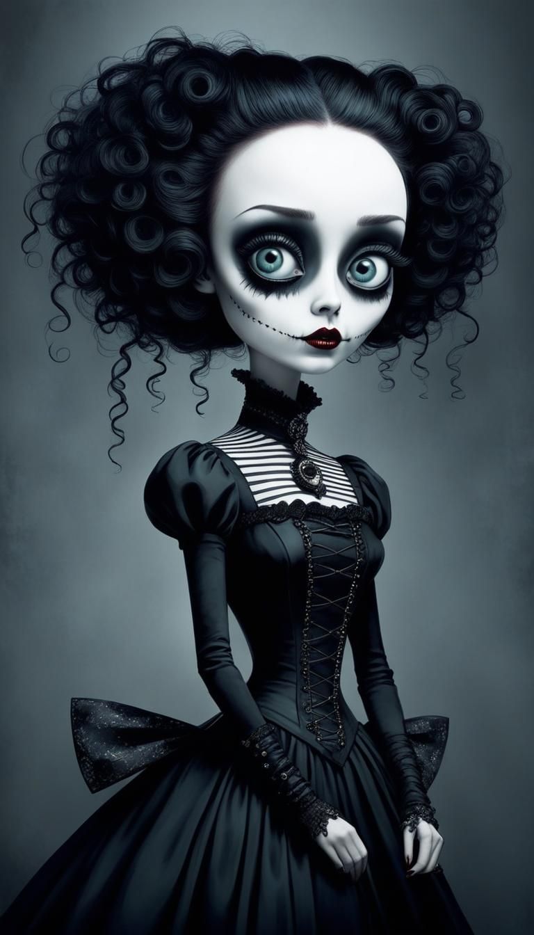 Madame X in Tim Burton's Signature Style