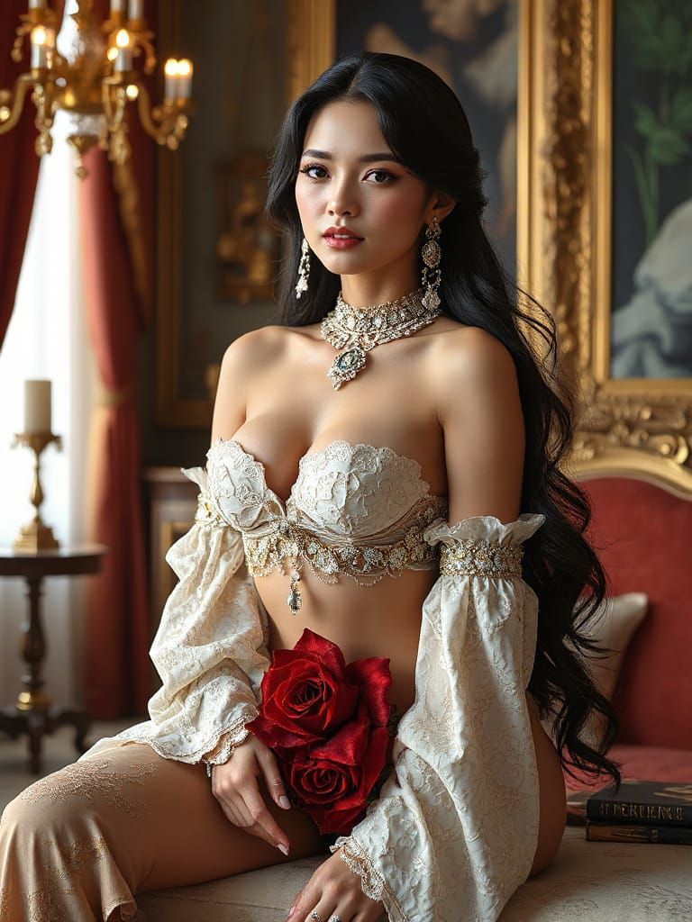 Luxurious Pleasure Model in Hyperrealistic CGI Photography