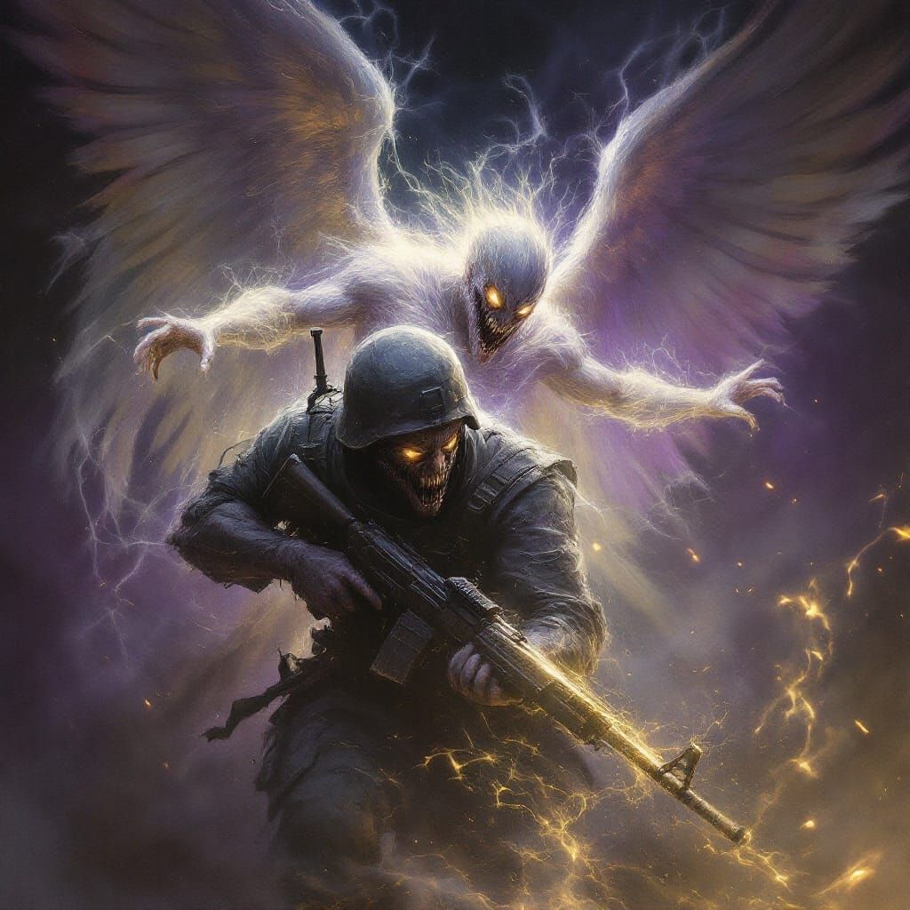 Demon Possession Interrupted: Dark Fantasy Art