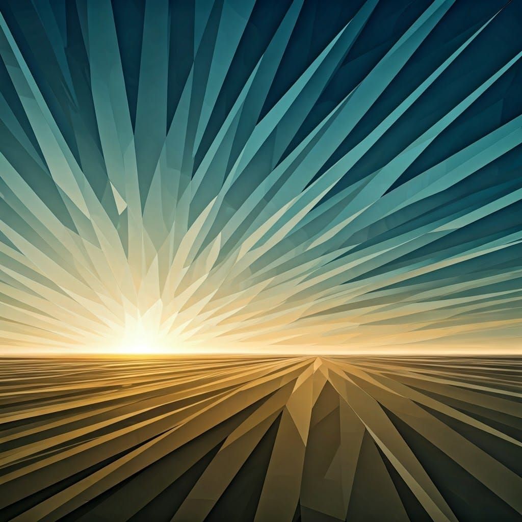 Abstract Cubist Memory Shards on the Horizon