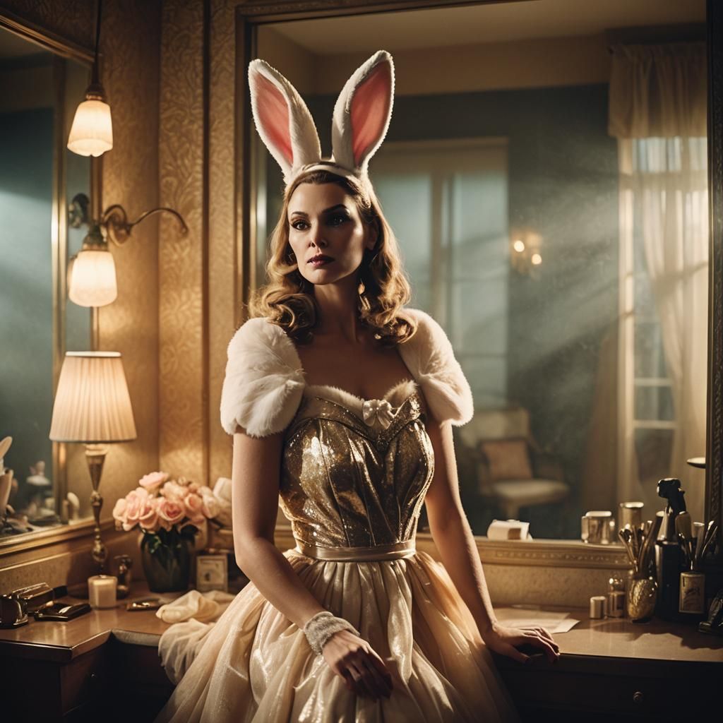 Mandy Thompson as a Bunny in Glamour Photograph