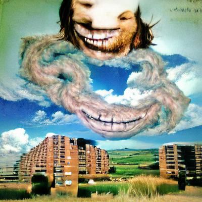 Abstract Smiling Face Sky Portrait