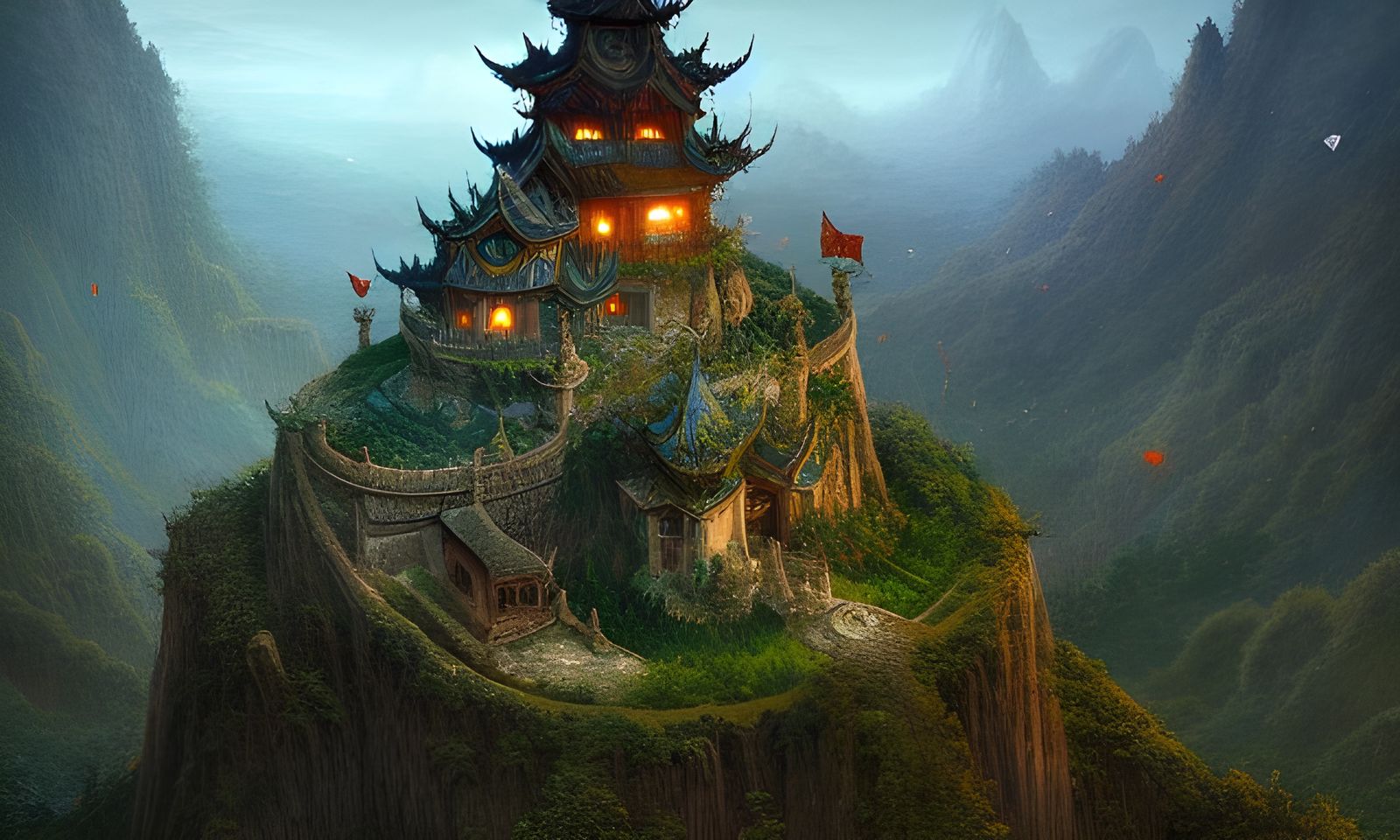 Asian Castle on the Hill