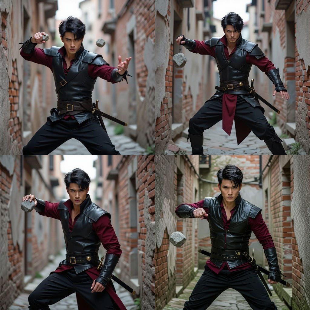 Agile Rogue in Dark Alleyway