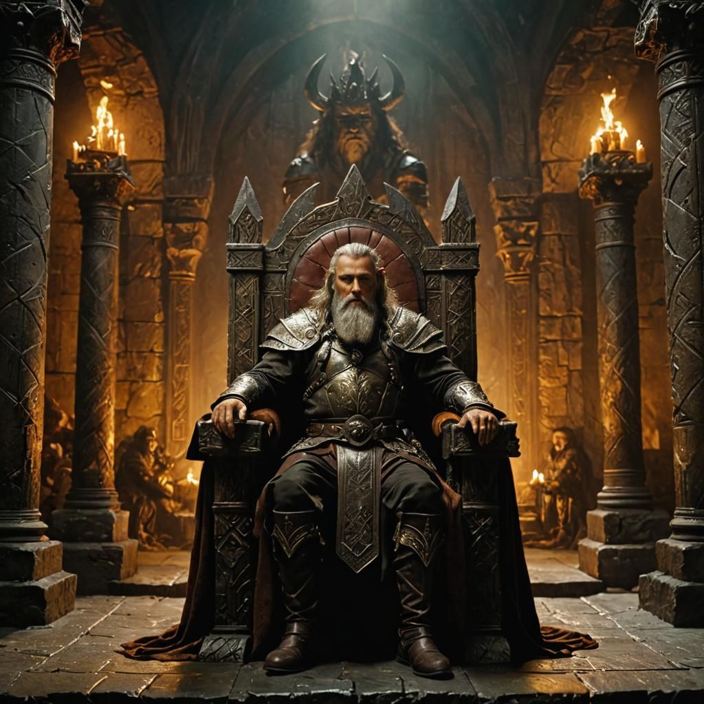Durin, King of Dwarves, on His Throne