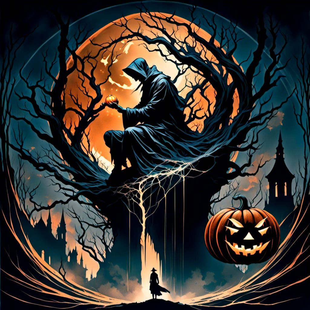Dark Jack-o'-Lantern: A Halloween Night Spectacle