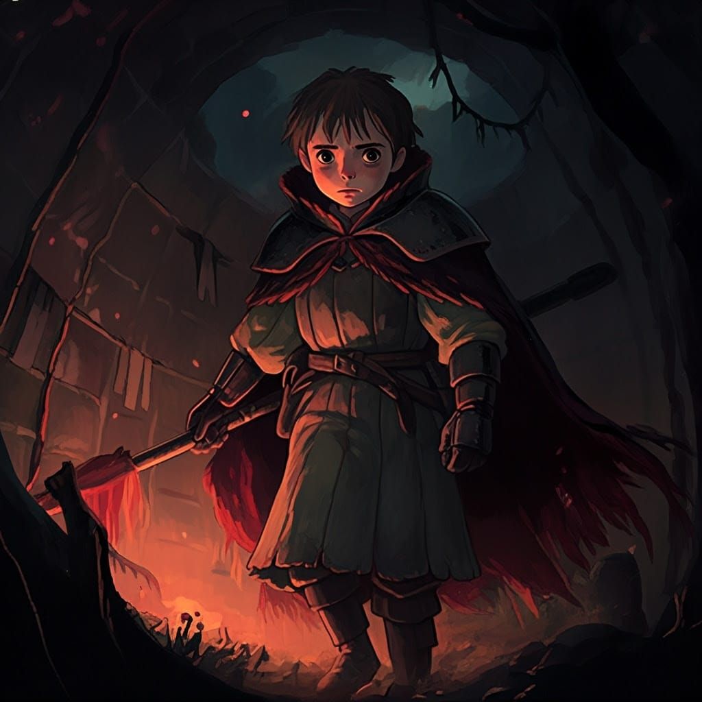 Grimdark Fantasies in Whimsical Studio Ghibli Style