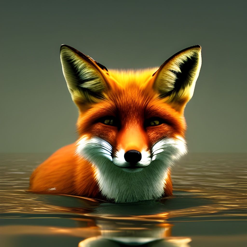 Fox Underwater in 16k Resolution