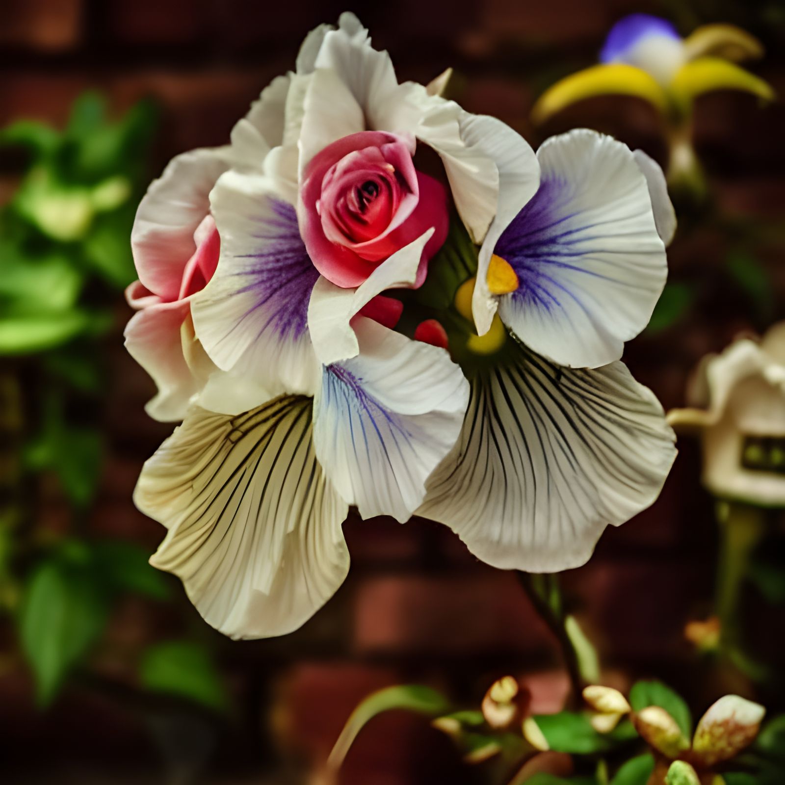 Ancient Walled Garden in Hyperreal Style