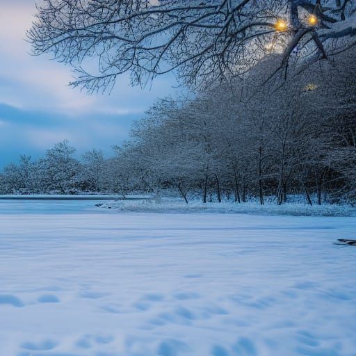 Tropical Beach Covered in Snow: Photography