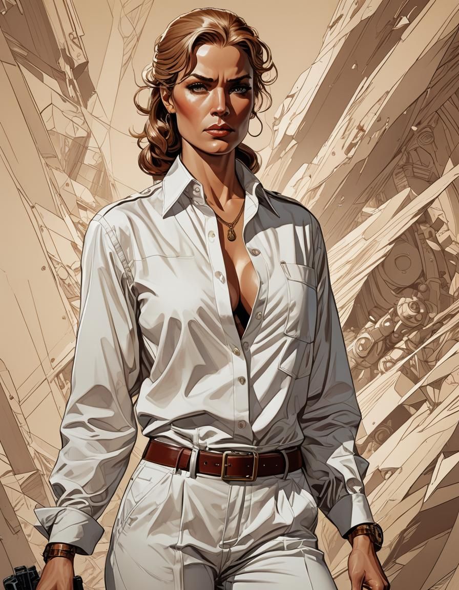 Glamorous Portrait Inspired by Comic Art Masters