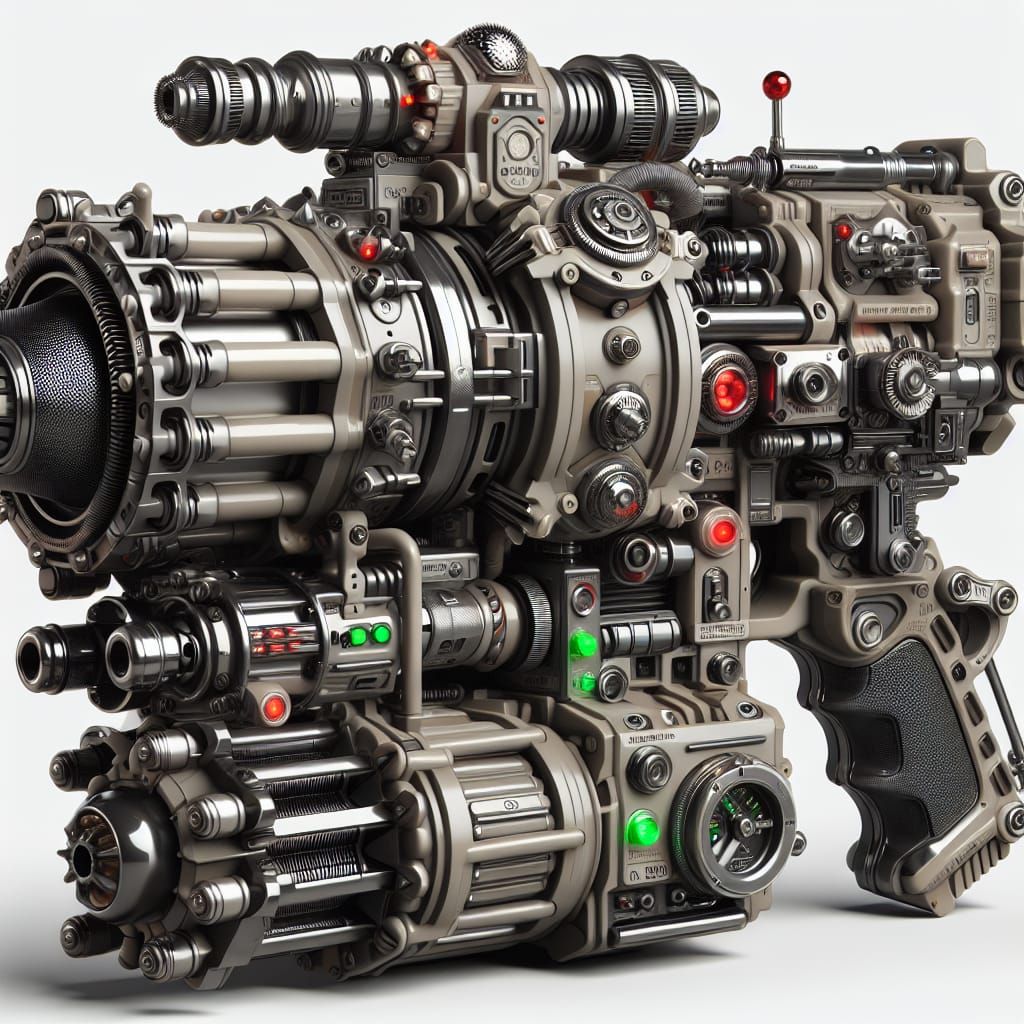 High-Tech Handheld Device with Intricate Mechanical Details