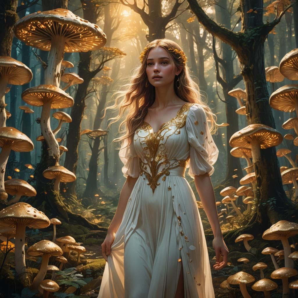 Girl in Forest: Fantasy Concept Art