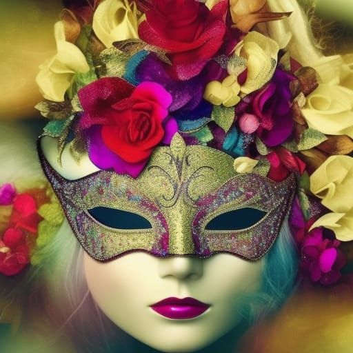Enchanted Beauty: Masquerade Queen's Radiant Reveal