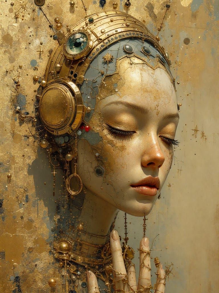 Golden Detailed Matte Painting in Magical Realism