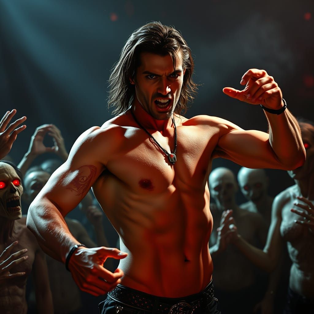 Seductive Vampire Dancer Captivates His Mesmerized Audience