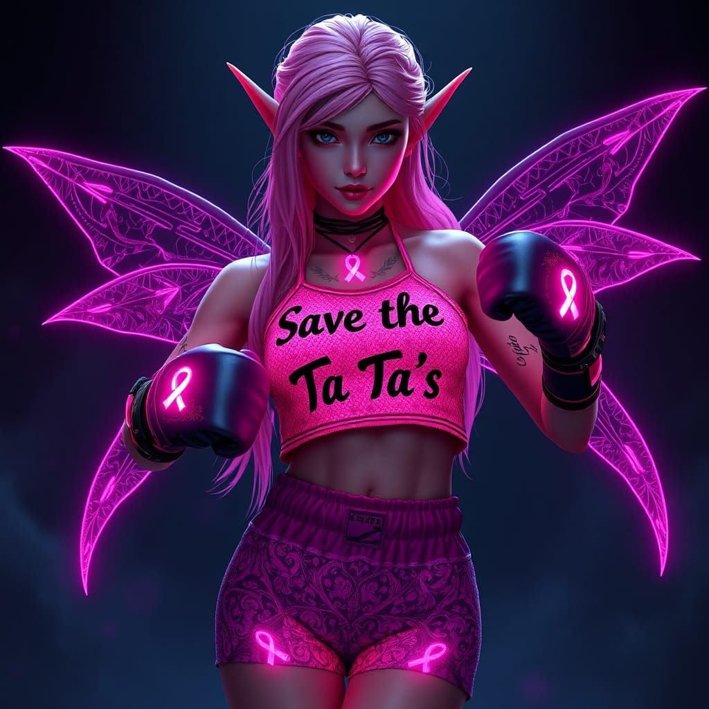 Bioluminescent Elf in Dark Fantasy Style