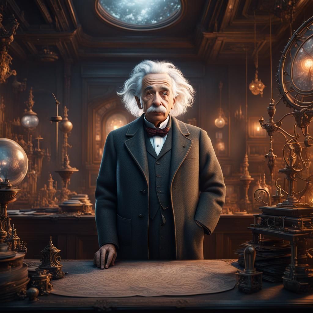 Albert Einstein: Detailed Matte Painting in Unreal Engine