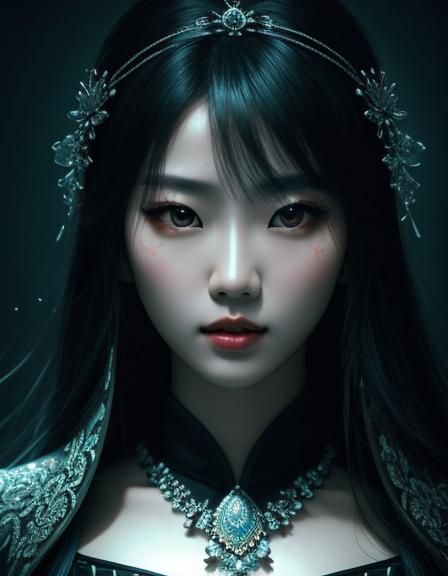 Beautiful Kisaeng Hwang Jin-Yi in Hyperrealistic Style