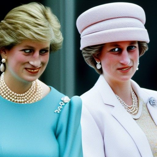 Queen Elizabeth and Princess Diana in Heaven