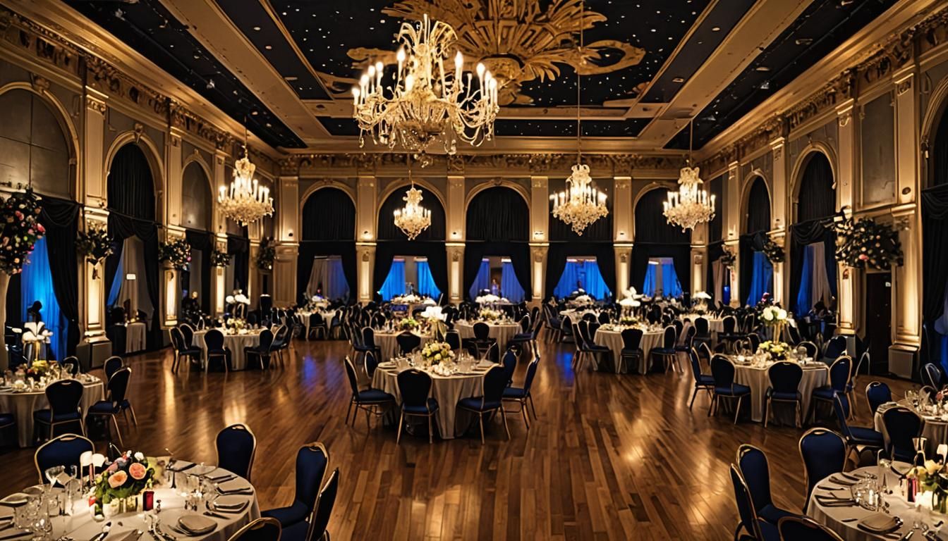 Elegant Masquerade Ball in Grand Ballroom