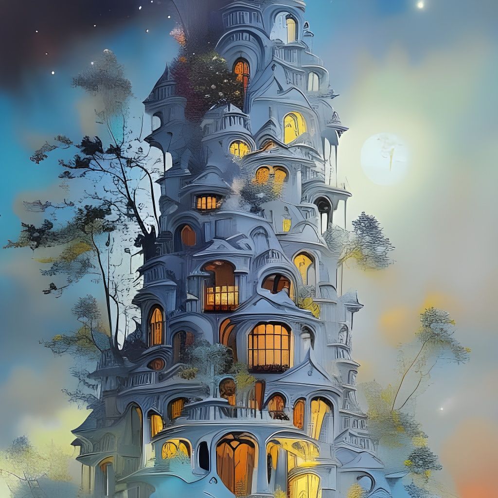 Enchanted Fairy House in Glass Bottle