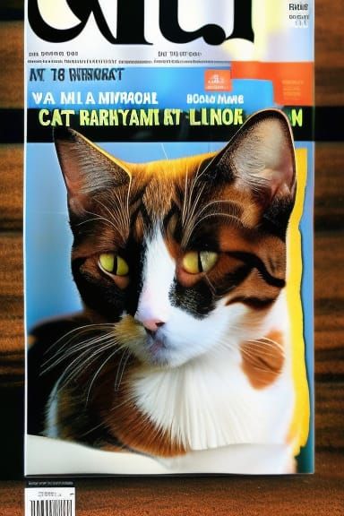 Cat Magazine Cover: Simple Feline Design